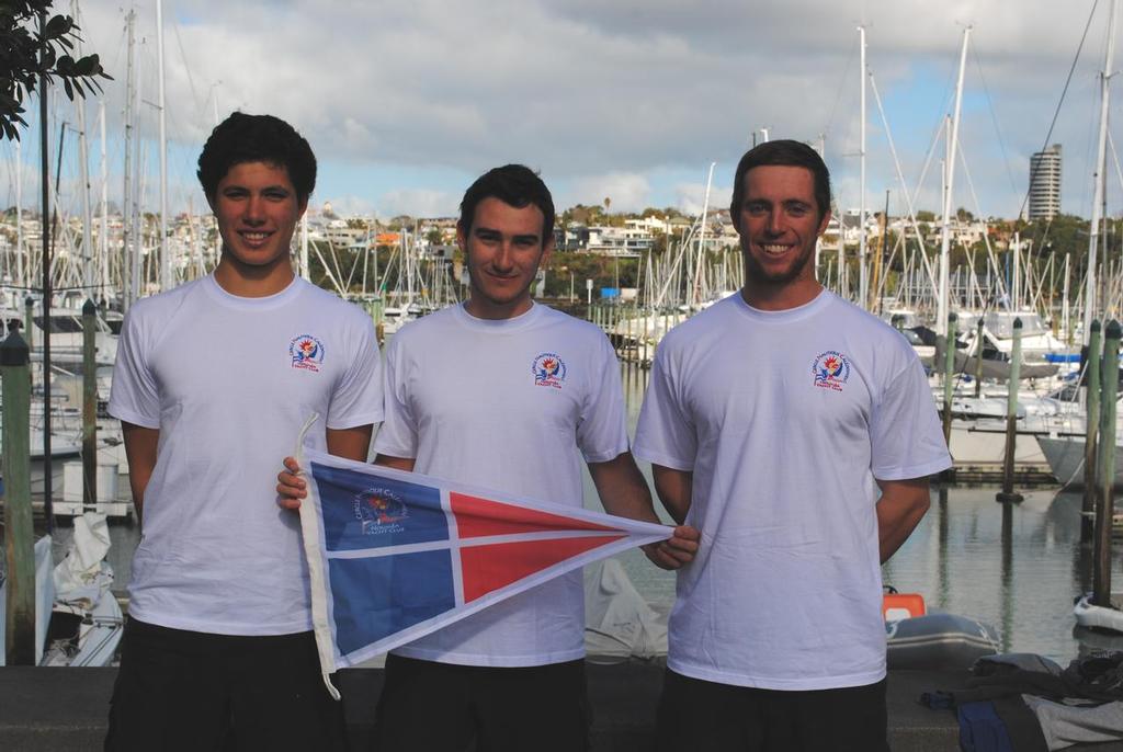 Sara_Tucker_CNC Team (Current YTP Members) L to R Josh Wijohn, Lucas Chatonnier (Helm) and Matthew Kempkers © Sara Tucker